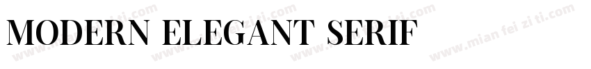 Modern Elegant Serif字体转换